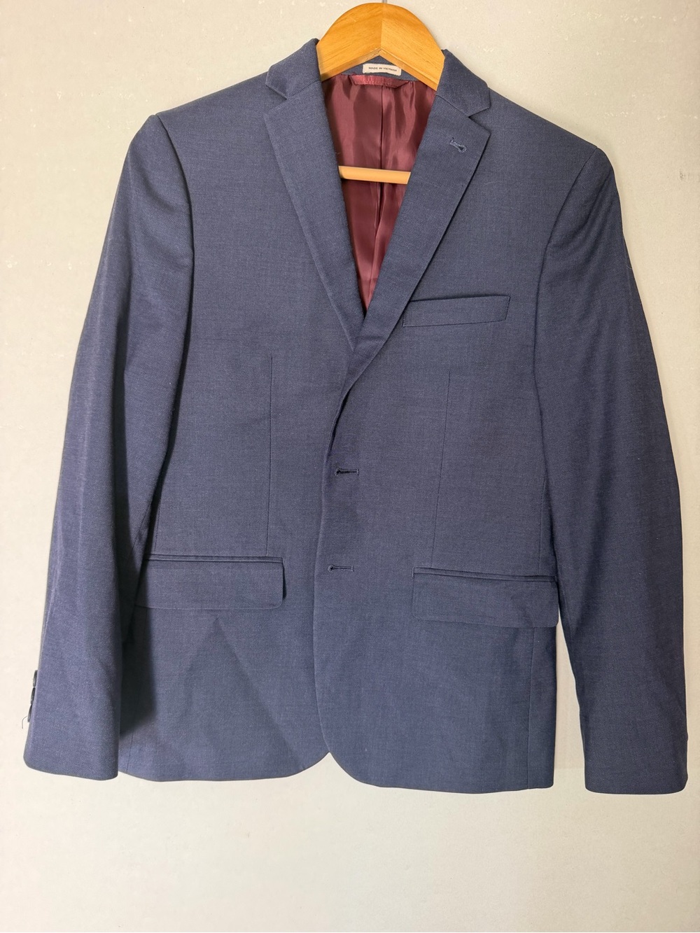 Joseph Abboud Navy Sport Coat with Burgundy Lining